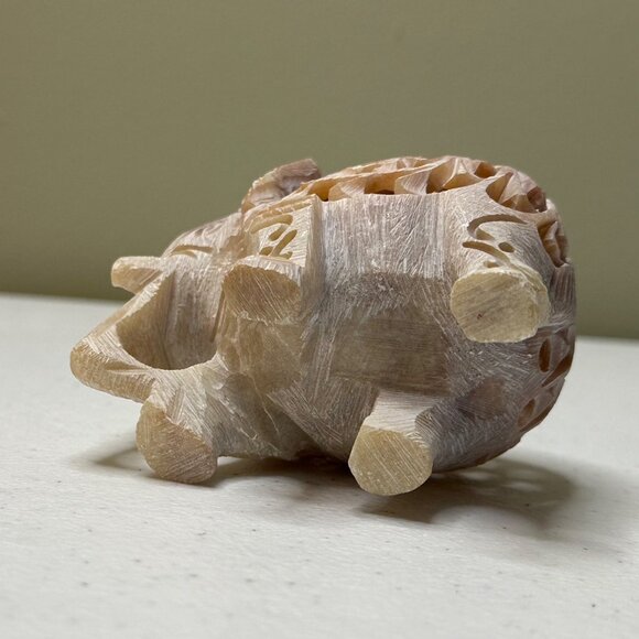 Carved Elephant Statue Figurine Mother Elephant with Baby Elephant Inside figure - Picture 7 of 10